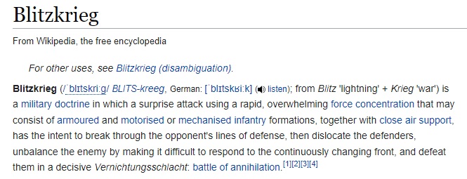 Blitzkrieg Wikipedia